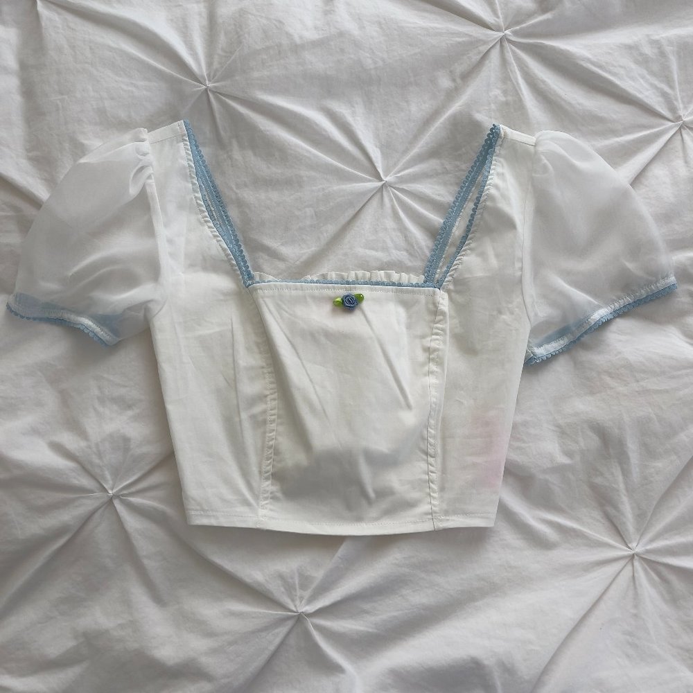 Dolls Kill Sugar Thrillz Blue Top